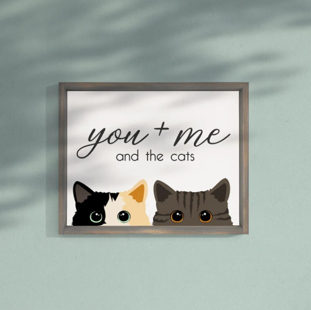 Cat Mom Gift - 'I Work Hard So My Cat Can Have A Better Life' Acrylic Desk Plaque, Cute Cat Lover Decor & Funny Gift